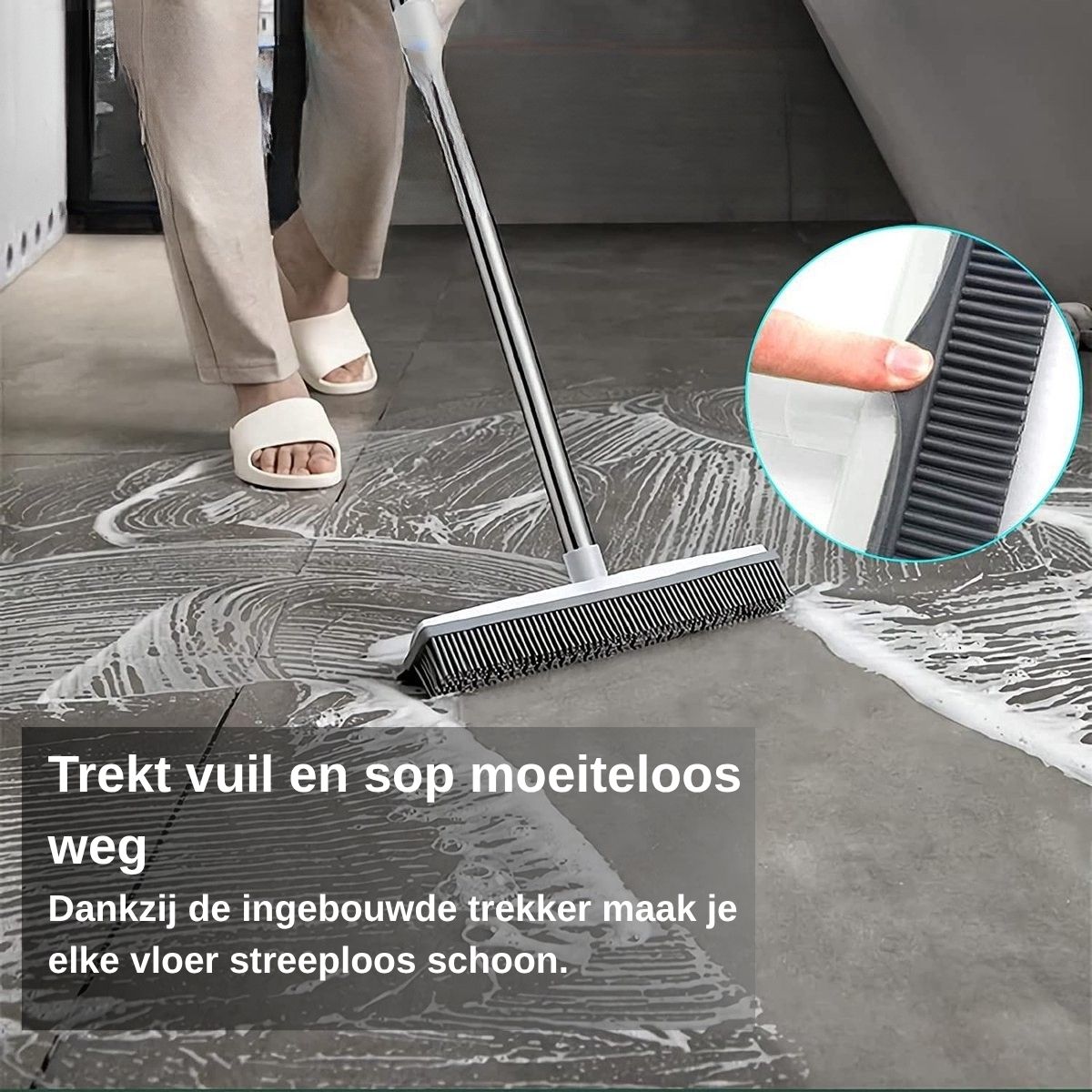 2-in-1 Bezem met Watertrekker
